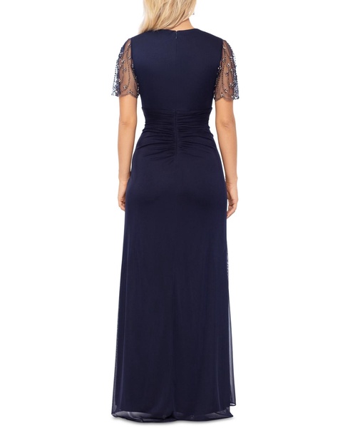 Women's Lace-Sleeve Gown
