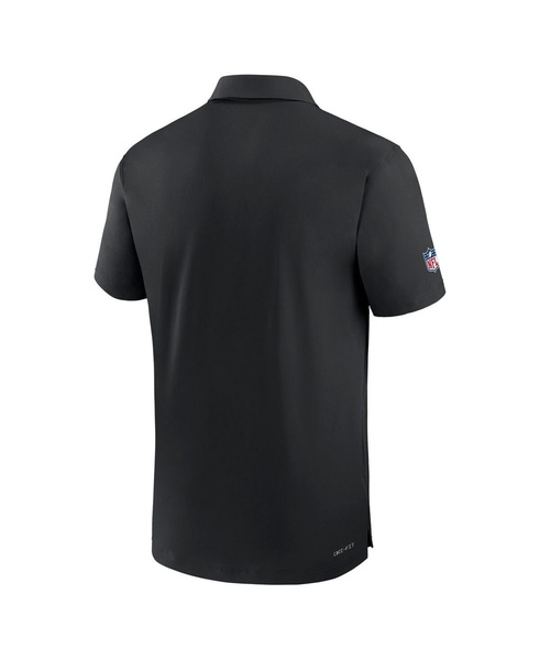 Men's Black Las Vegas Raiders Sideline Coaches Performance Polo Shirt