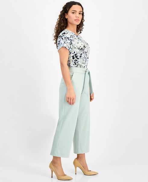 Petite Wide-Leg Tie-Front Pull-On Pants