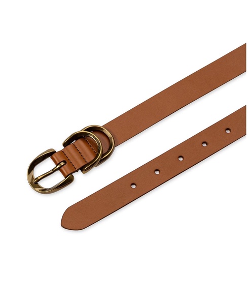 Women's Genuine Leather Sculptured Harness Buckle Belt