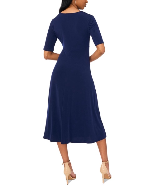 Petite Button-Front Fit & Flare Empire-Waist Dress