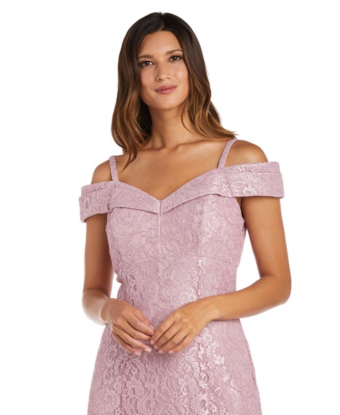 Off-The-Shoulder Lace Gown