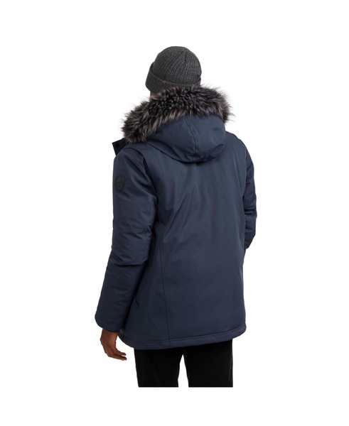 Men's Soren Mid Length Parka with Detachable Faux Fur Trim