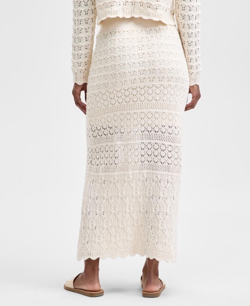 Women's Crochet Scalloped-Hem Maxi Skirt, Exclusively at Macy's