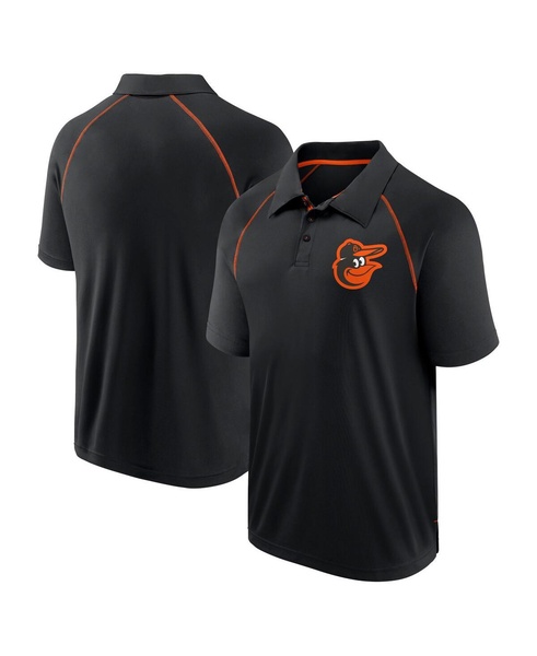 Men's Black Baltimore Orioles Strong Alone Raglan Polo