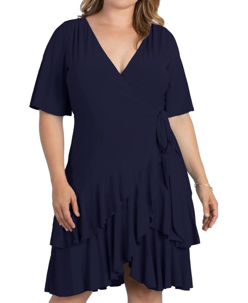 Plus Size Miranda Ruffle Wrap Dress
