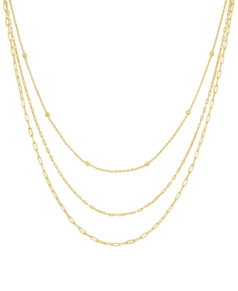 18K Gold Plated Chain 3Pc. Set