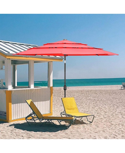 Portable Outdoor Market Patio Umbrella Tilt Feature with Easy Adjustment