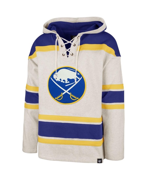 Men's Oatmeal Buffalo Sabres Rockaway Lacer Pullover Hoodie