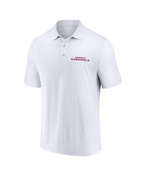 Men's White, Cardinal Arizona Cardinals Lockup Two-Pack Polo Shirt Set