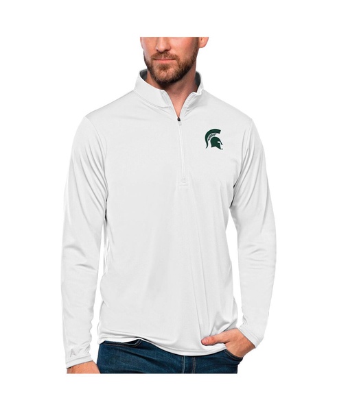 Men's White Michigan State Spartans Tribute Quarter-Zip Top