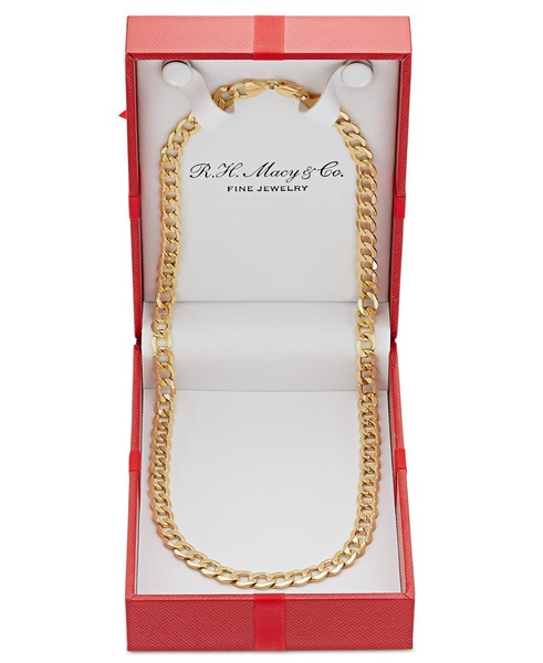 22" Curb Link Chain Necklace (7mm) in 10k Gold