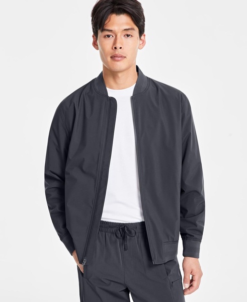 Men's Regular-Fit Water-Resistant Full-Zip Bomber Jacket, Created for Macy's 