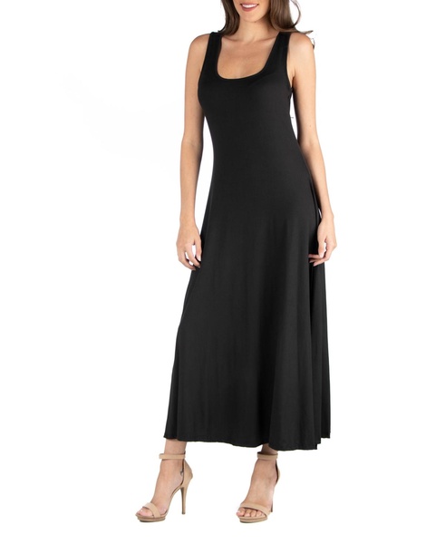 Slim Fit A-Line Sleeveless Maxi Dress