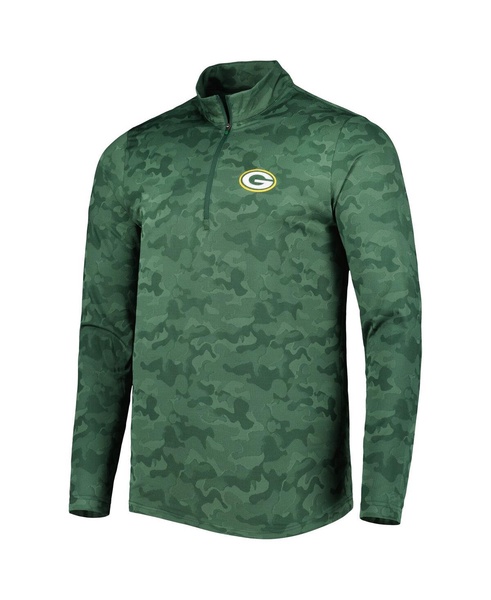 Men's Green Green Bay Packers Brigade Quarter-Zip Sweatshirt