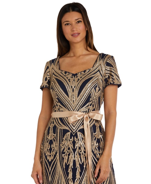 Sequined Belted Dress