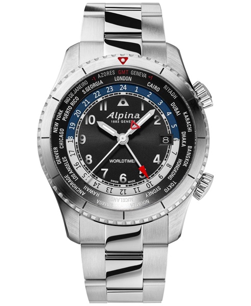 Men's Swiss Startimer Pilot Stainless Steel Bracelet Watch 41mm