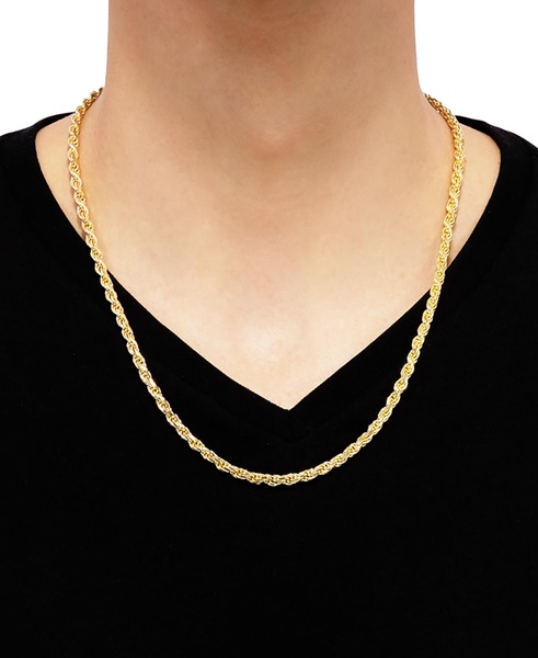 Rope Link 22" Chain Necklace in Sterling Silver