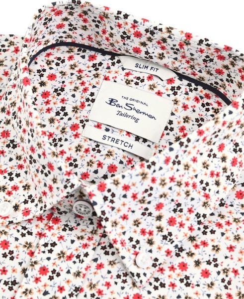 Men's Slim-Fit Floral Shirt