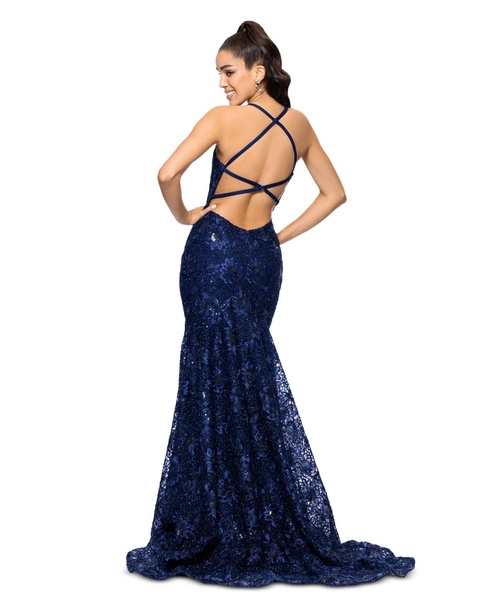 Women's Embellished Lace Sleeveless Gown