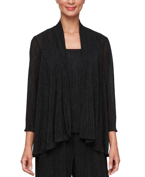 Women's Sparkle Chiffon Jacket & Top Set