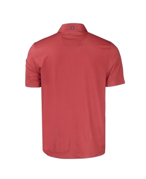 Men's Red Pittsburgh Steelers Americana Pike Eco Tonal Geo Print Stretch Polo
