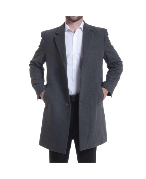 Luke Wool Mens Tailored 37" Walker Jacket Top Coat Car Coat Overcoat