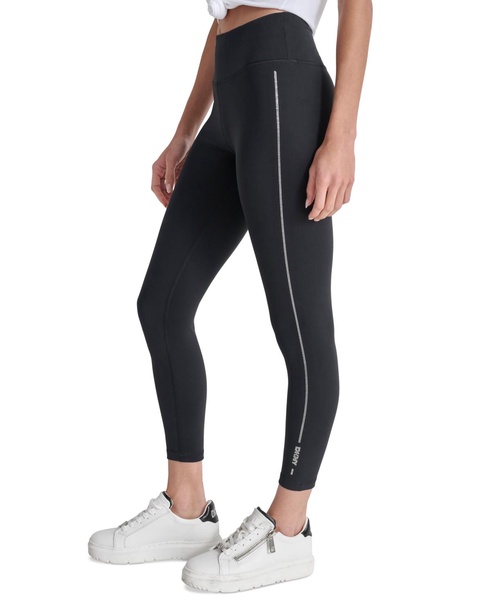 Women's High-Waisted Rhinestone-Trim Leggings