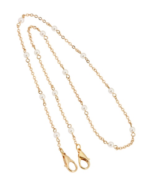 Chain and Imitation Pearl Mask Holder