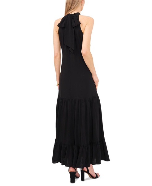 Women's Halter-Neck Tiered Maxi Dress