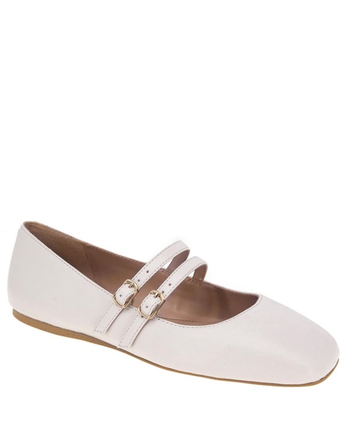 Women's Harisa Slip-On Buckle Square Toe Mary Jane Ballet Flats