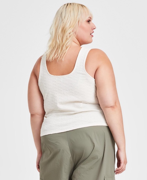 Trendy Plus Size Double Square-Neck Tank, Created for Macy's