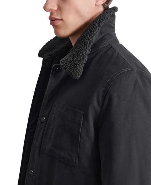 Men's Fleece-Lined Snap-Front Cotton Jacket