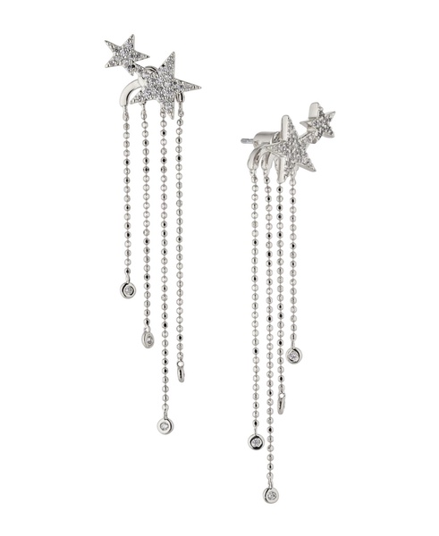 AVA NADRI Star with Fringe Drop Earring in 18K Gold Plated Brass