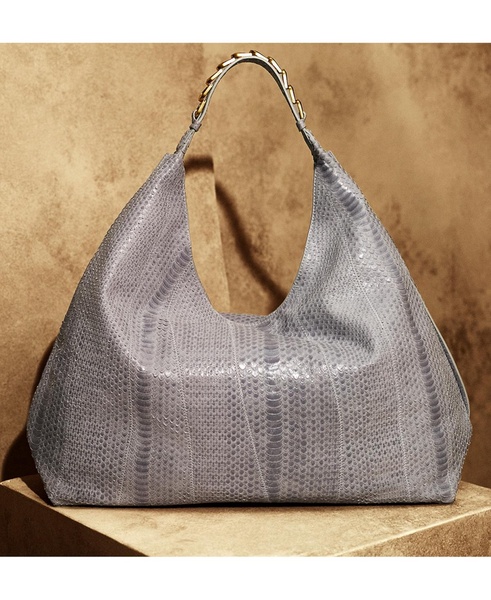 Bellmore Extra Large Skipper Snake Leather Hobo Bag