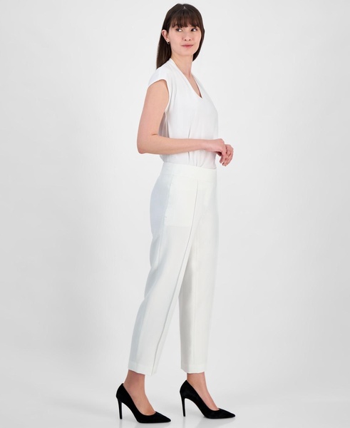 Women's Stretch-Crepe Mid-Rise Slim Ankle Pants, Regular & Petite Sizes