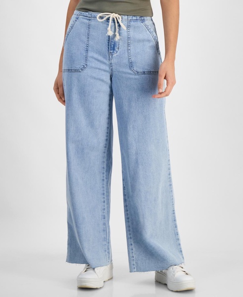 Women's Drawstring Wide-Leg Jeans, Regular & Petites, Exclusively at Macy's