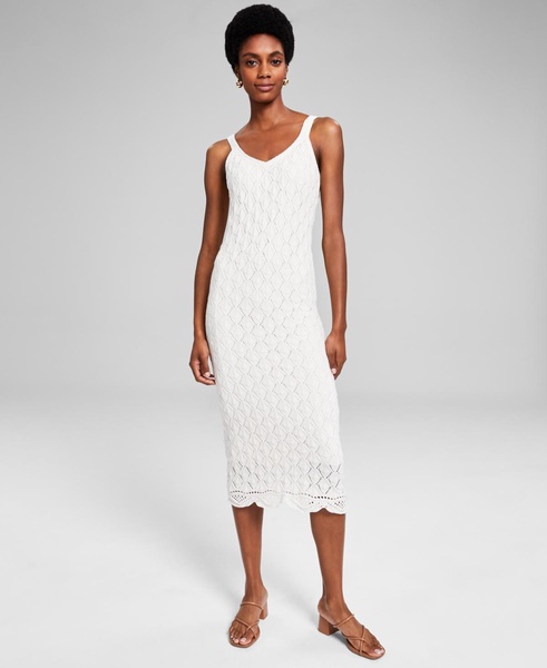 Women's Crochet Tank Midi Dress, Created for Macy's