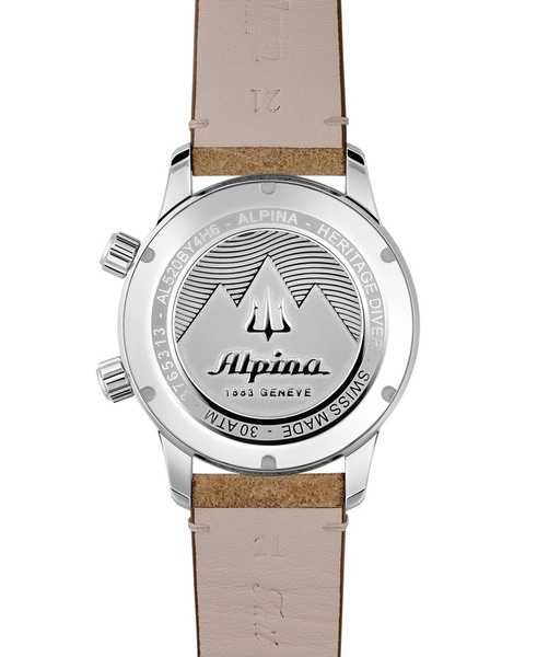 Men's Swiss Automatic Seastrong Diver Brown Leather Strap Watch 42mm