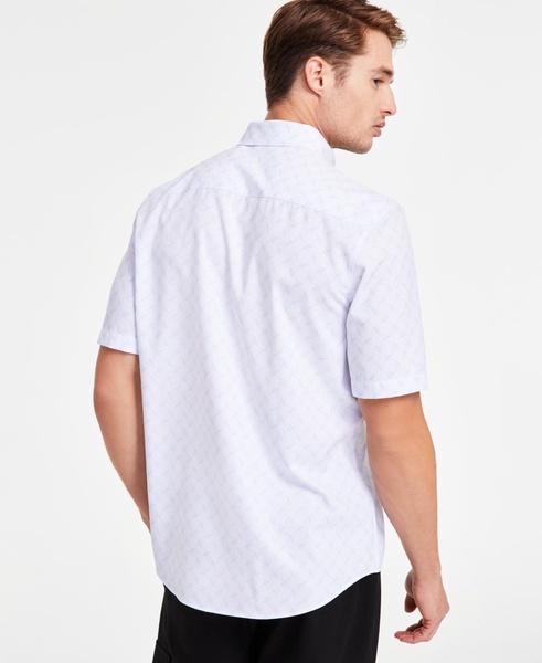 Men's Alfatech Geometric Print Shirt, Exclusively at Macy's