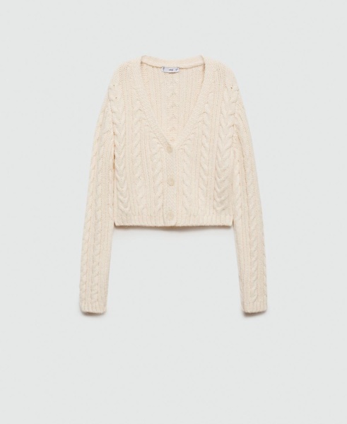 Women's Buttoned Knit Braided Cardigan