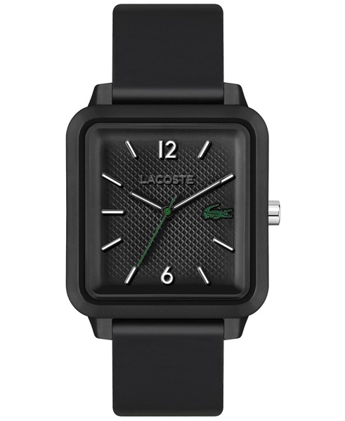 Men's Studio Black Silicone Strap Watch 36mm x 38mm