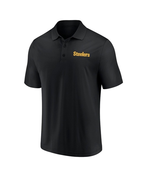 Men's Pittsburgh Steelers Lockup Two-Pack Set Polo Shirt
