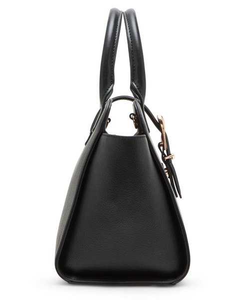 Sculpted Buckle with Convertible Strap Satchel Bag