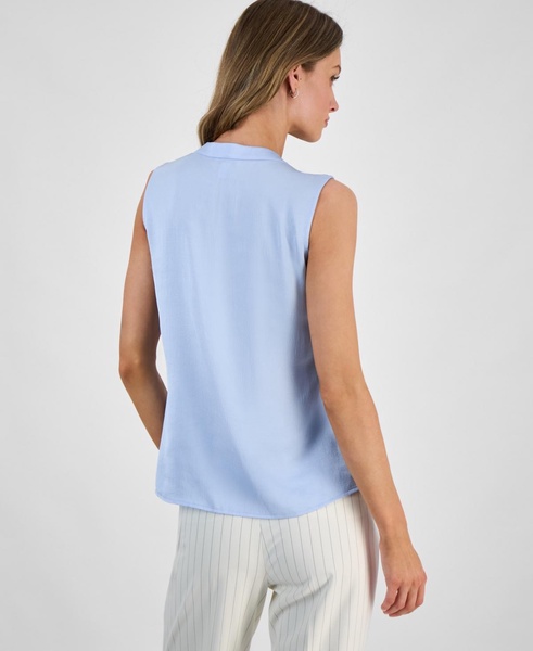 Women's Split-Neck Sleeveless Blouse, Exclusively at Macy's
