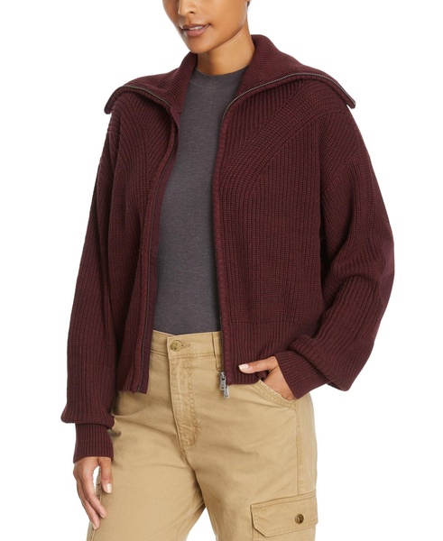 Women's Funnel-Neck Zippered Sweater