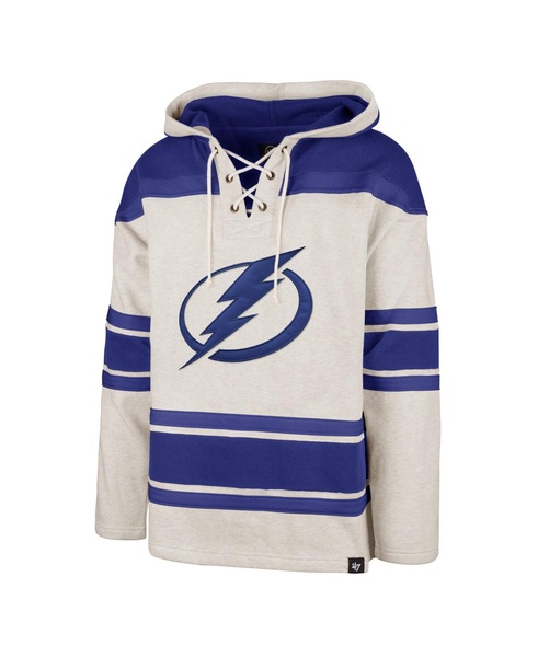 Men's Oatmeal Tampa Bay Lightning Rockaway Lace-Up Pullover Hoodie