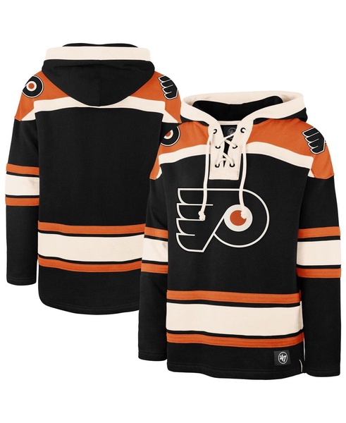 Men's Black Philadelphia Flyers Big Tall Superior Lacer Fleece Pullover Hoodie