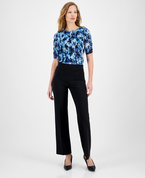 Petite High-Rise Pull-On Knit Trousers