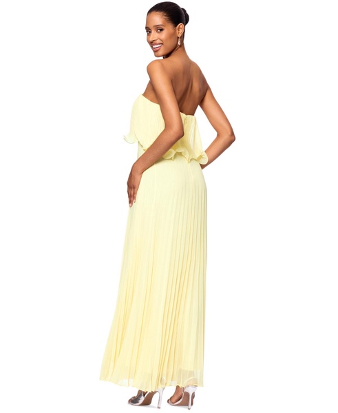 Women's Pleated Strapless Gown